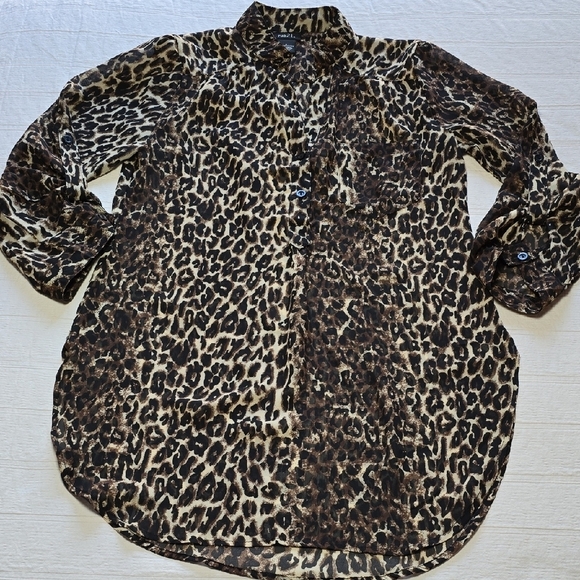 Rue21 Tops - Rue21 Leopard Print Blouse Womens's Size S
